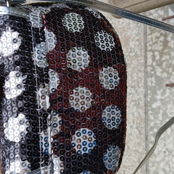 Girls Sequin Crossbody Bag - Black and Silver Polka Dot NWOT - Picture 12 of 16